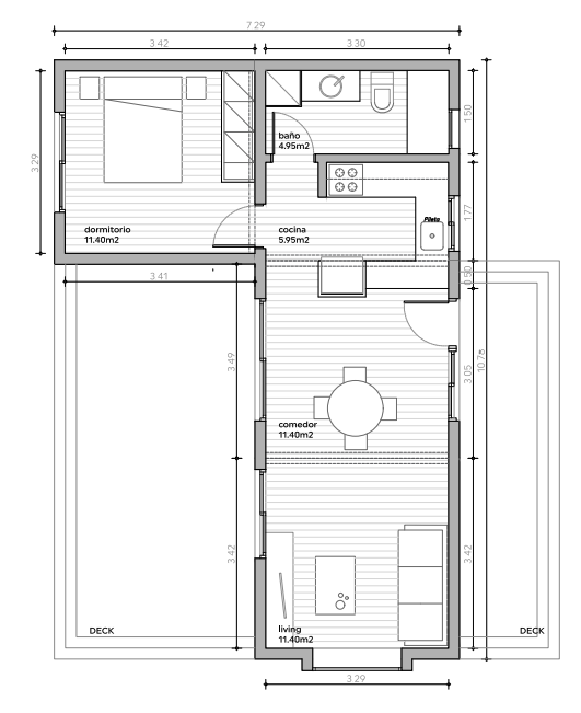 Plano del modelo Medium